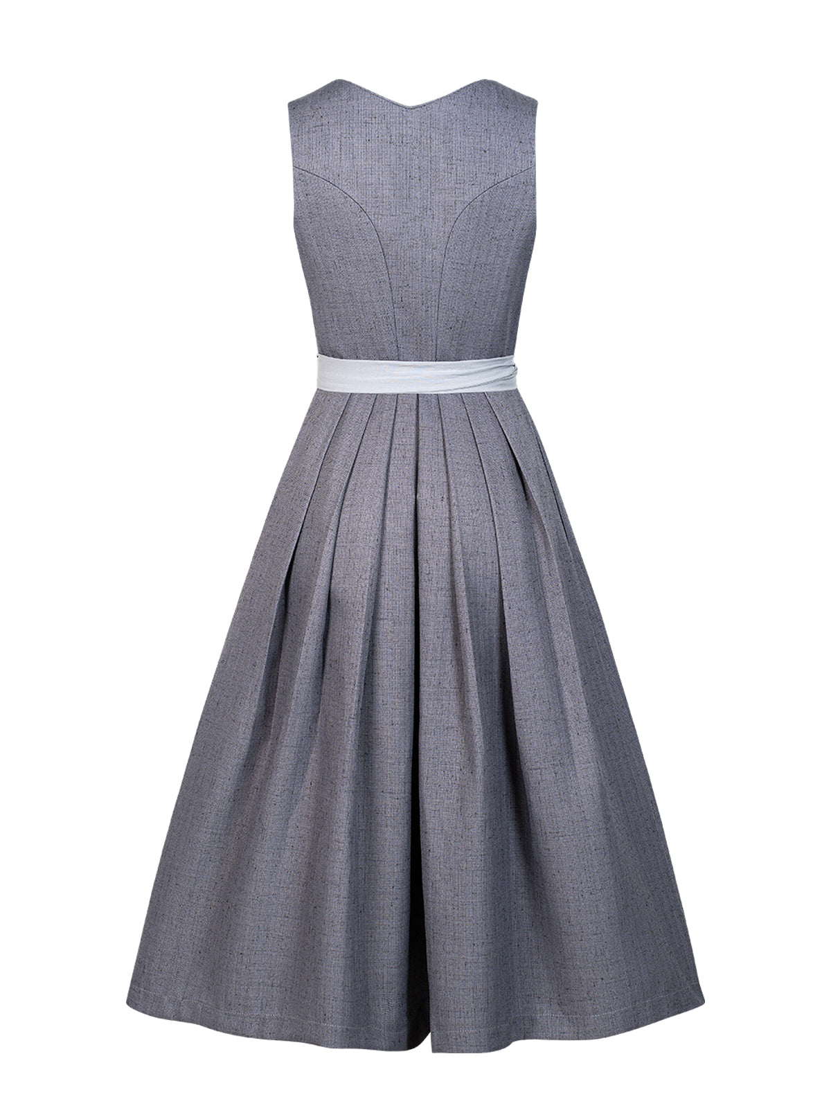 Šedý výstřih srdce dirndl amanana